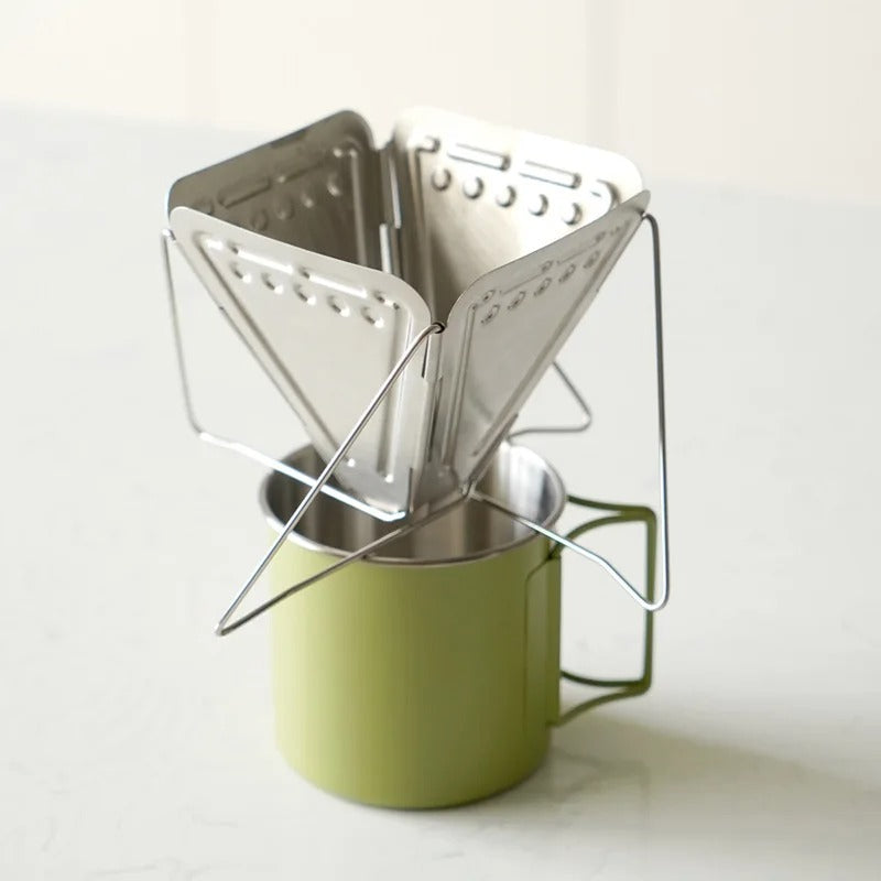 Stainless Steel Camping Coffee Filter Funnel