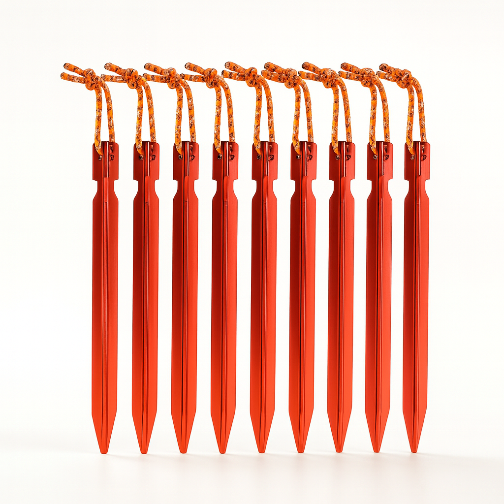 Heavy-Duty aluminium Tent Stakes Set - 10-Pack